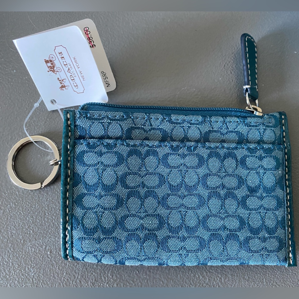 NWT blue Coach wallet